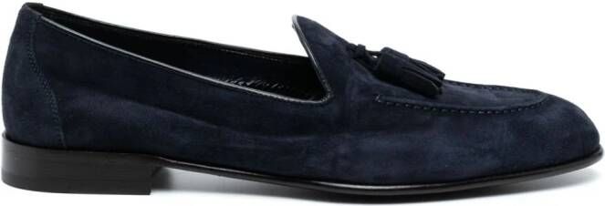 Brioni Appia suède loafers Blauw