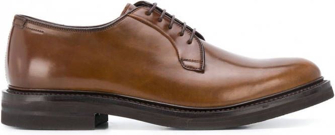 Brunello Cucinelli Cordovan derby schoenen Bruin