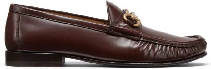 Brunello Cucinelli Horsebit leren loafers Bruin