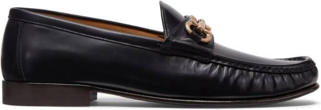 Brunello Cucinelli Horsebit leren loafers Zwart