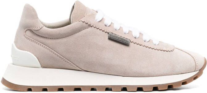 Brunello Cucinelli Leren sneakers Beige