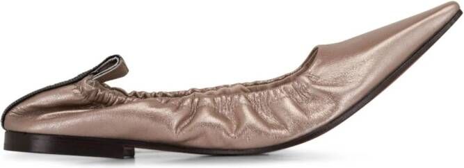 Brunello Cucinelli Monili metallic pumps Roze