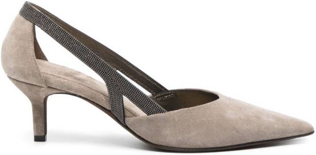 Brunello Cucinelli Pumps met monili-ketting Beige