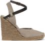 Brunello Cucinelli Suède sandalen met monili kralen en sleehak Beige - Thumbnail 1