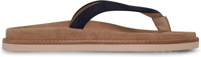 Brunello Cucinelli Suède teenslippers Blauw