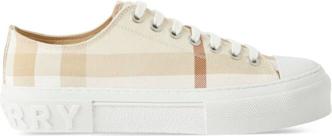 Burberry Geruite sneakers Beige