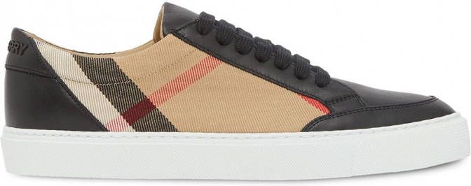 Burberry Geruite sneakers Zwart