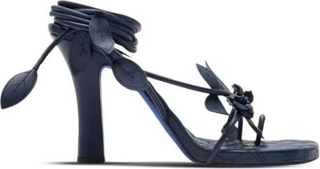 Burberry Ivy Flora leren sandalen Blauw