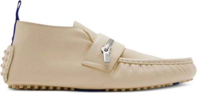 Burberry Motor High leren loafers Beige