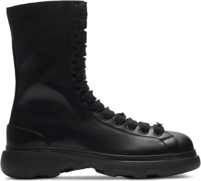 Burberry Ranger leren bootschoenen Zwart