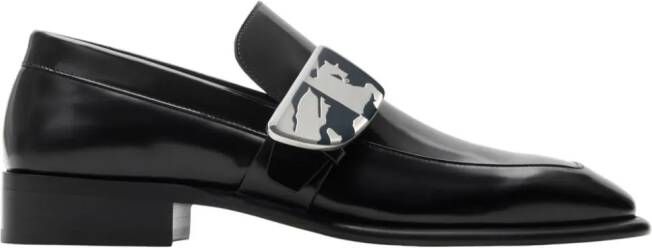 Burberry Shield leren loafers Zwart