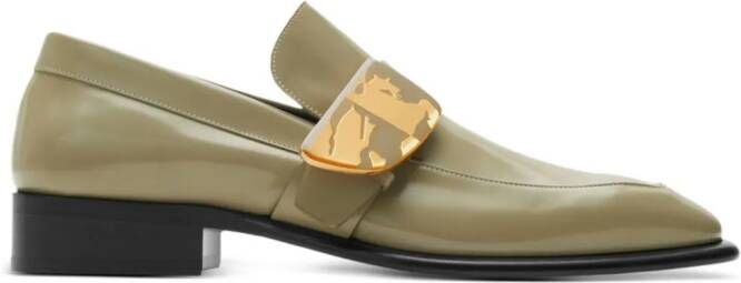 Burberry Shield leren loafers Groen