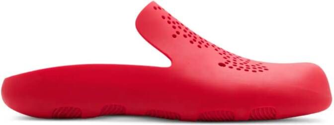 Burberry Stingray geperforeerde slippers Rood