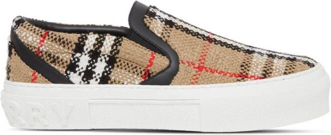 Burberry Geruite sneakers Beige