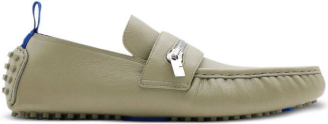 Burberry Leren loafers met rits Groen