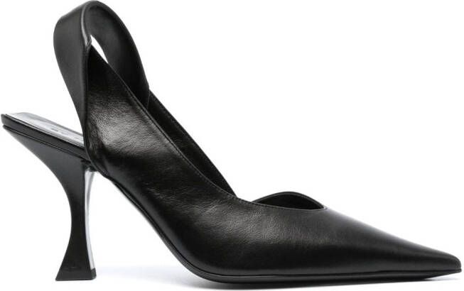 BY FAR Yasha pumps met twist detail Zwart