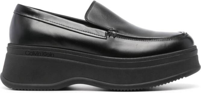 Calvin Klein Loafers met ronde neus Zwart