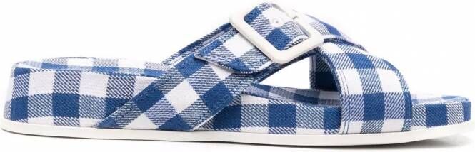 Camper Atonik sandalen met gingham ruit Blauw