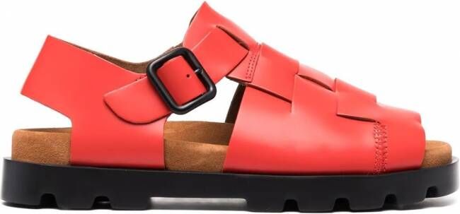 Camper Brutus geweven sandalen Rood