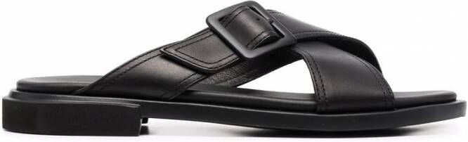 Camper Edy leren sandalen Zwart