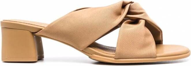 Camper Katie leren sandalen met geknoopt detail Beige