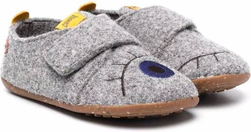 Camper Kids Slippers met klittenband Grijs