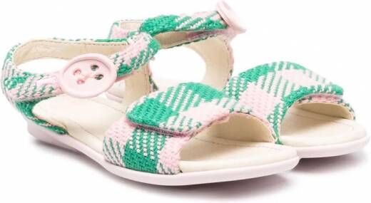 Camper Kids Twins geruite sandalen Roze