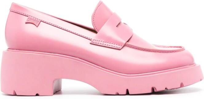 Camper Milah loafers met blokhak Roze