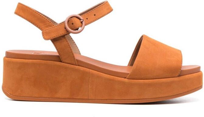 Camper Misia sandalen met sleehak Bruin