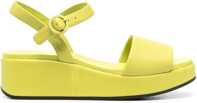 Camper Misia sandalen met sleehak Groen