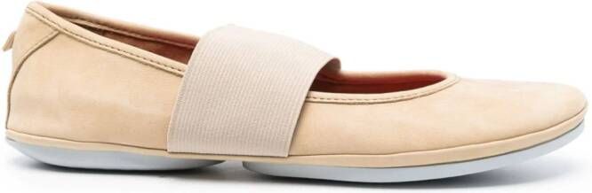 Camper Right Nina leren ballerina's Beige