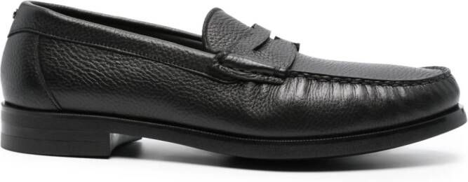 Canali Loafers met textuur Zwart