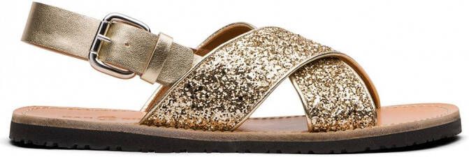 Car Shoe Sandalen met glitter Goud