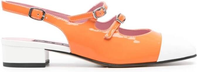 Carel Paris Abricot lakleren pumps Oranje