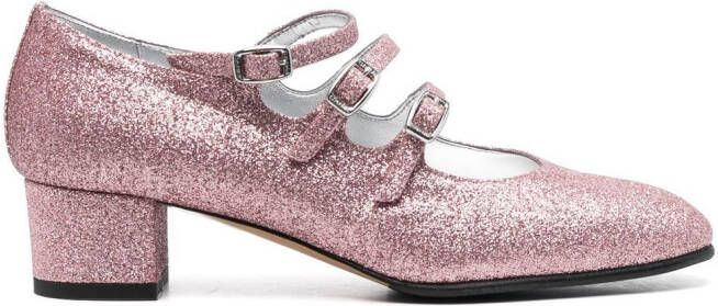 Carel Paris Kina pumps met glitter Roze