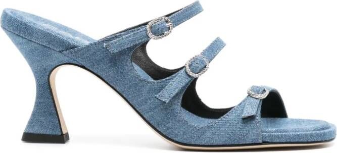 Carel Paris Kitty denim muiltjes Blauw