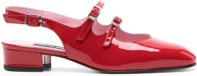 Carel Paris Peche lakleren pumps Rood