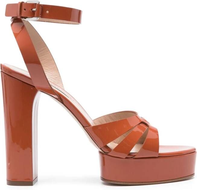 Casadei Betty sandalen met plateauzool Oranje