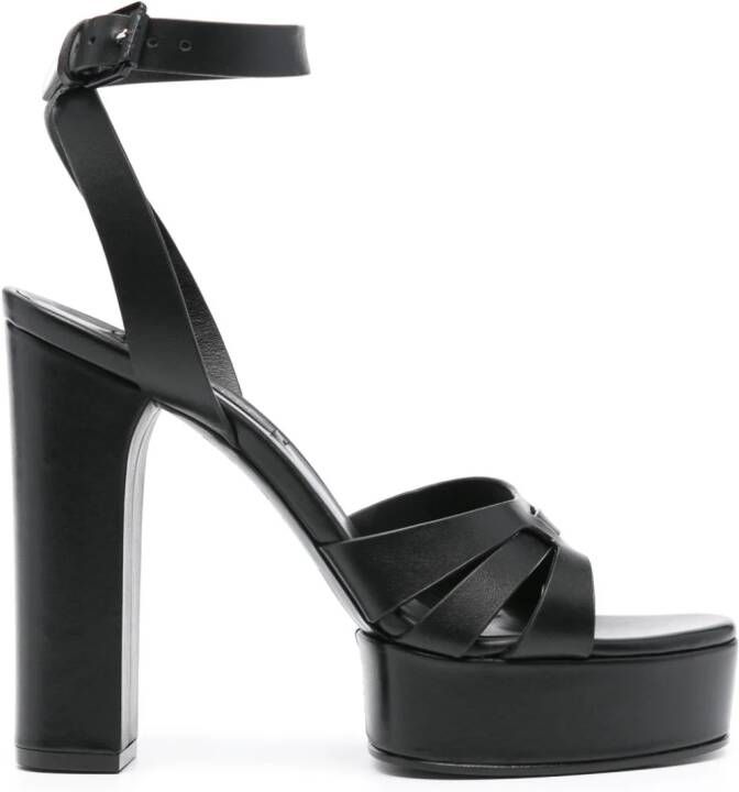 Casadei Betty sandalen met plateauzool Zwart