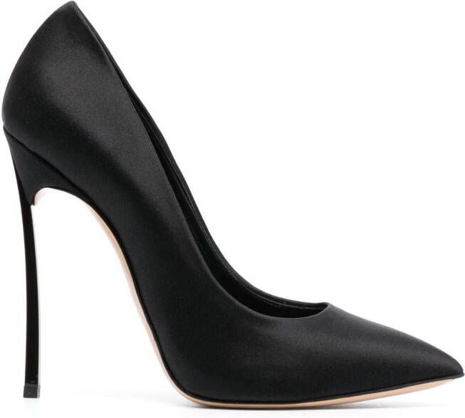 Casadei Blade Twenties satijnen pumps Zwart