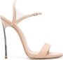 Casadei Blade V Celebrity 130 mm leren sandalen Beige - Thumbnail 1