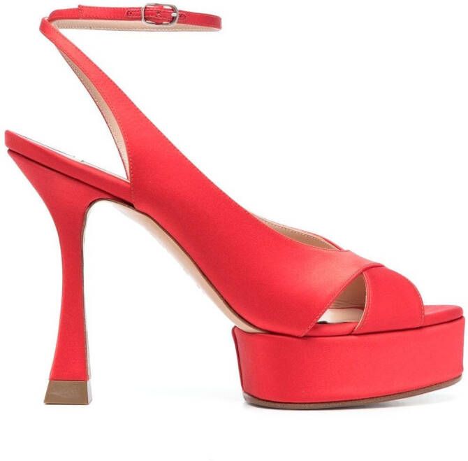 Casadei Donna sandalen met plateauzool Rood