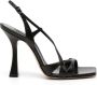 Casadei Geraldine 100 mm leren sandalen Zwart - Thumbnail 1