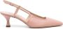 Casadei Leren slingback pumps Roze - Thumbnail 1