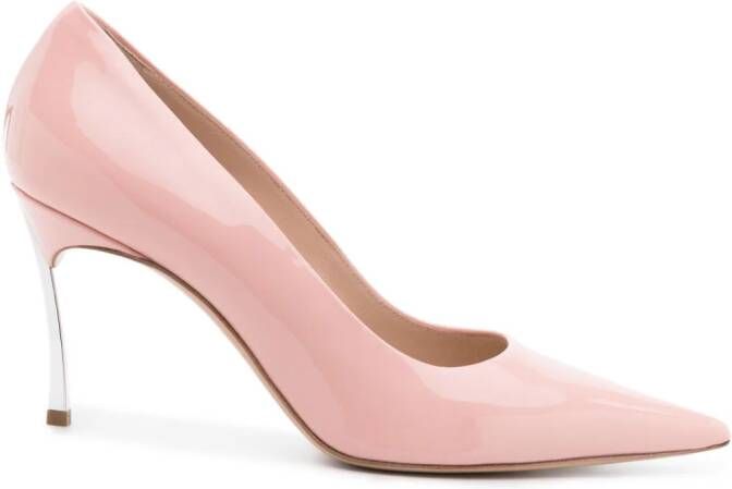 Casadei Superblade leren pumps Roze