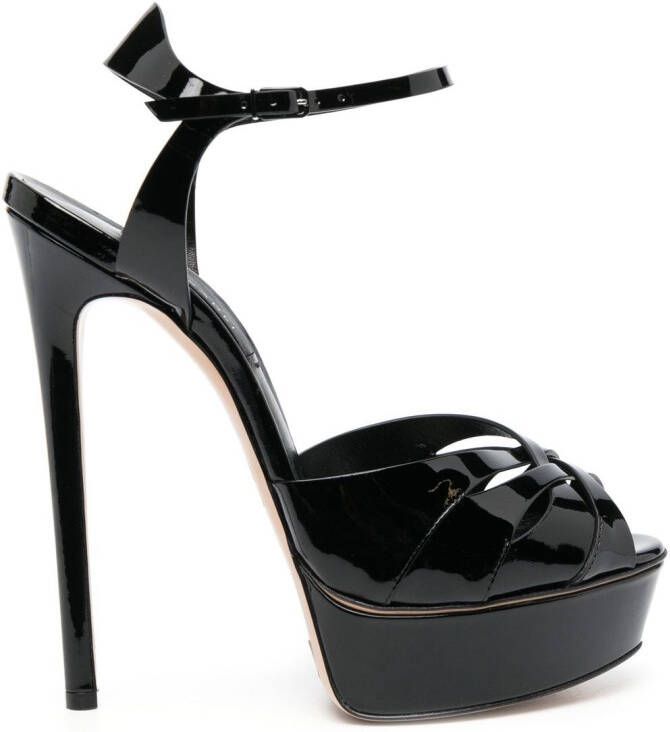 Casadei Vernis leren pumps Zwart