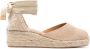 Castañer Espadrilles met sleehak Beige - Thumbnail 1