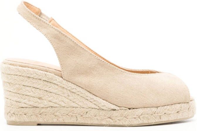 Castañer Barbara espadrilles met sleehak Beige