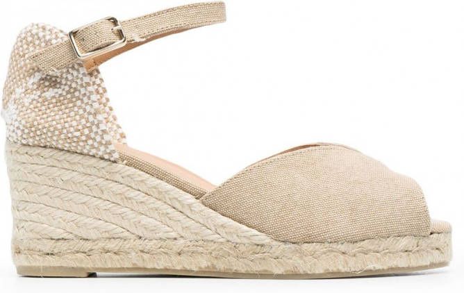 Castañer Bianca sandalen met sleehak Beige