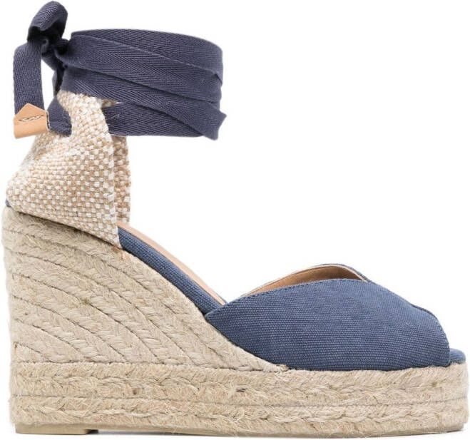 Castañer Bilina espadrilles met sleehak Blauw